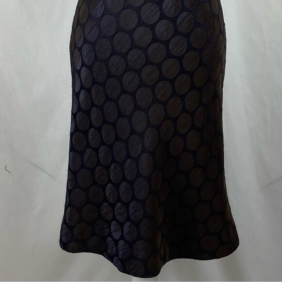 Badgley Mischka Black Brown Polka Dot Quiet Luxury Party Event Dress Size S - Picture 4 of 14